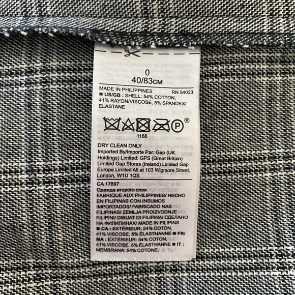 NWT Banana Republic Womens Gray Plaid Bi-Stretch Crossover Pencil Skirt Size 0 - Picture 5 of 6